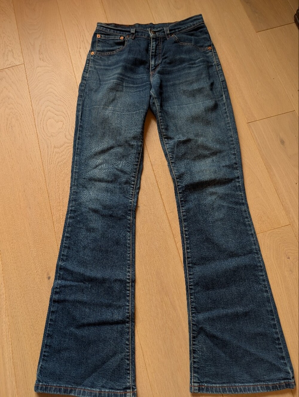 Vintage Levi's Women's Dark Indigo Flare Jeans